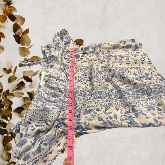 Lovestitch Blue Floral Boho Cottagecore Tank Top Size Small Dainty Regency - Picture 7 of 8